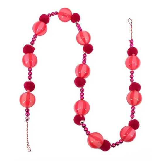 6ft. Pink Candy Pom Pom Garland by Ashland® {1}