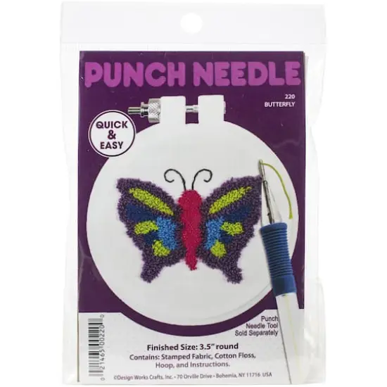 Design Works&trade; Round-Butterfly Punch Needle Kit {1}