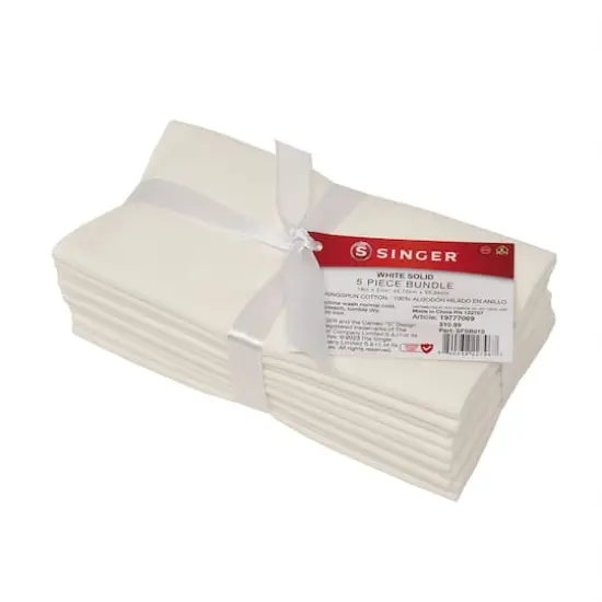 SINGER Solid Cotton Fabric Bundle White {1}