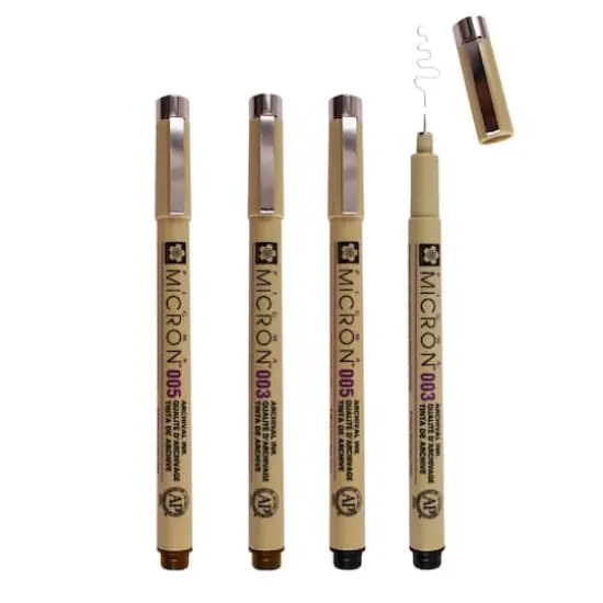 Pigma&reg; Micron&trade; Sepia & Black Extra Fine Pen Set {4}