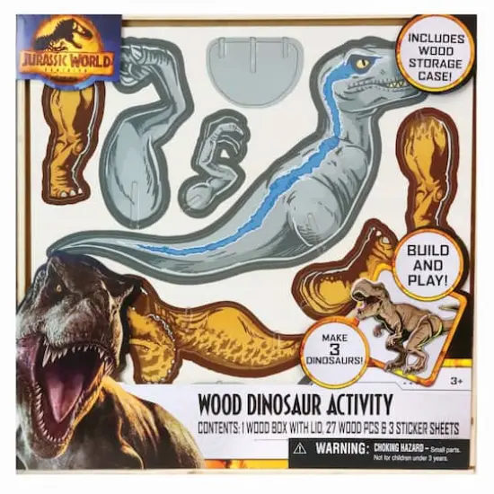 Jurassic World Dominion: Wood Dinosaur Activity Building, Decorating Set {1}