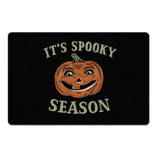 Retro Pumpkin Spooky Season Floor Mat {1}
