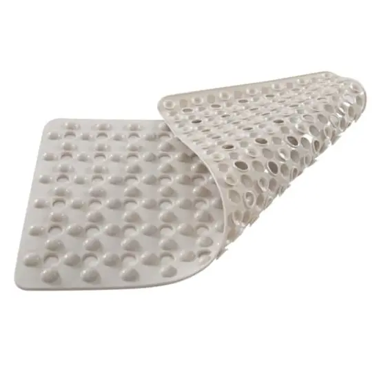 Beige Non-Slip Bubble Texture Bath Mat {4}
