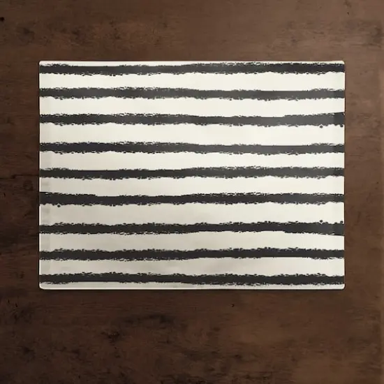 Stripes Cotton Twill Placemat Cream/Black {3}