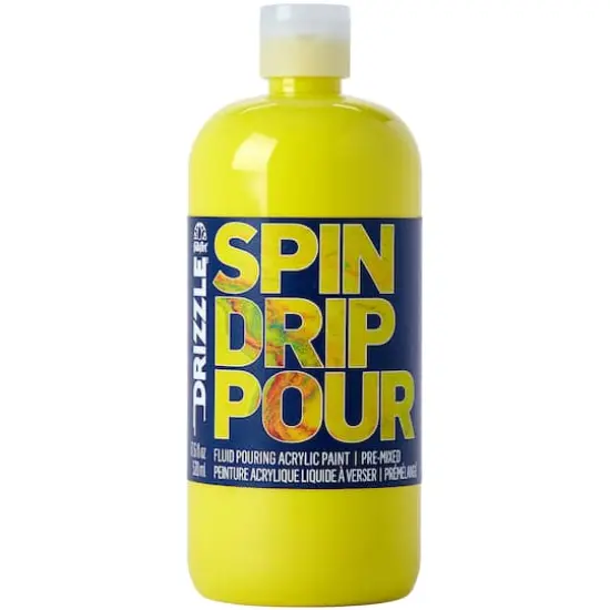 FolkArt&reg; Drizzle&trade; Pre-Mixed Fluid Pouring Acrylic Paint, 17.6oz. Neon Sunshine {1}