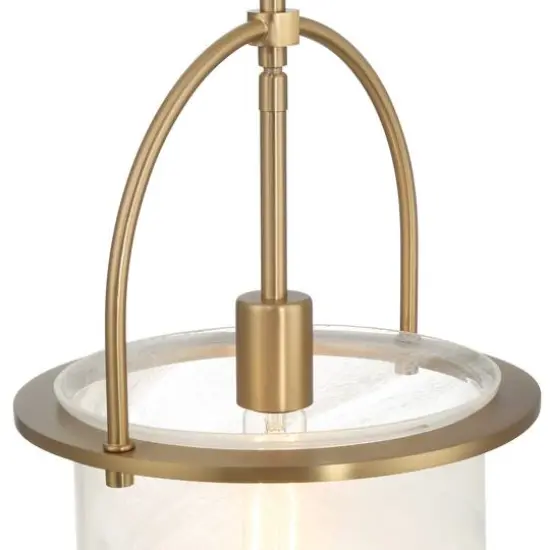 Hello Honey&reg; Beatrice Gold & White Mid-Century Modern Handmade Marbleized Glass & Metal Ceiling Light {11}