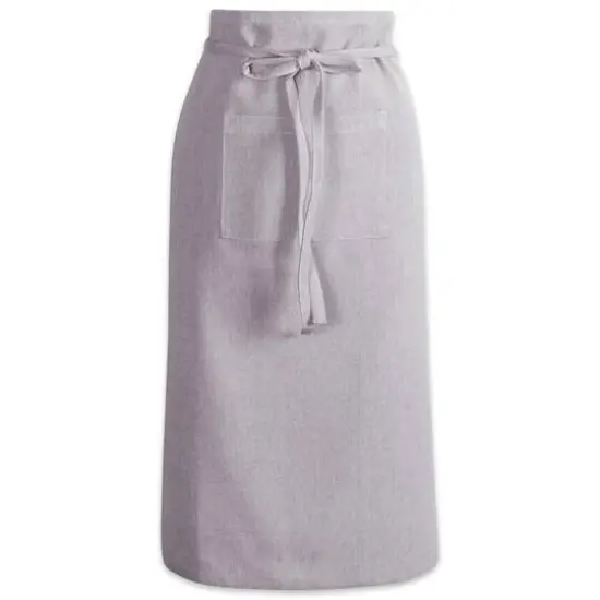 DII&reg; Solid Chambray Bistro Apron Stone Brown {1}