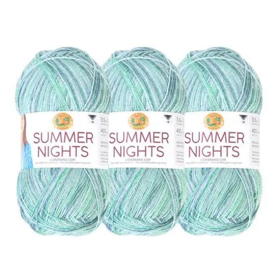 3 Pack Lion Brand&reg; Summer Nights Yarn Treasure Island {1}