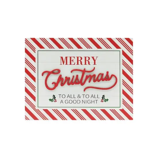 7.75" Red & White Merry Christmas To All Sign Tabletop Décor by Ashland® {1}