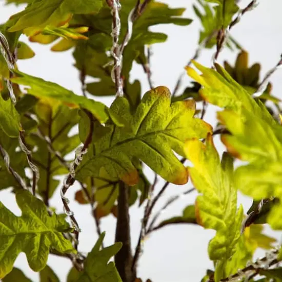 6ft. Pre-Lit Green Autumn Oak Artificial Fall Tree with 250 Warm White LED Lights {4}