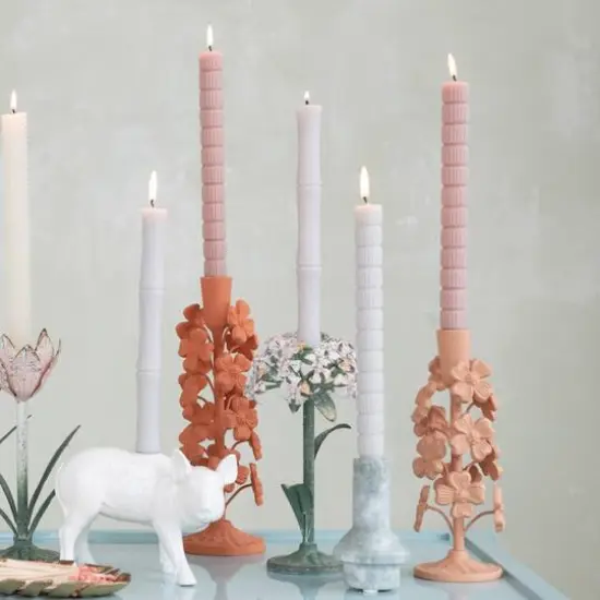 Hello Honey&reg; 9" Apricot Blossom Taper Candle Holder {4}