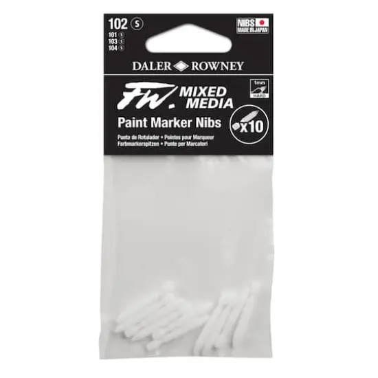 Daler-Rowney&reg; 102 Small FW Empty Paint Marker 10 Nib Set {1}