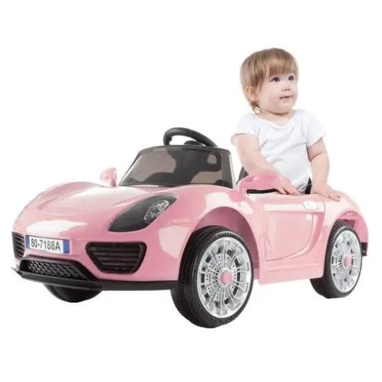 Toy Time Pink Battery Powered Ride-On Sports Car {3}