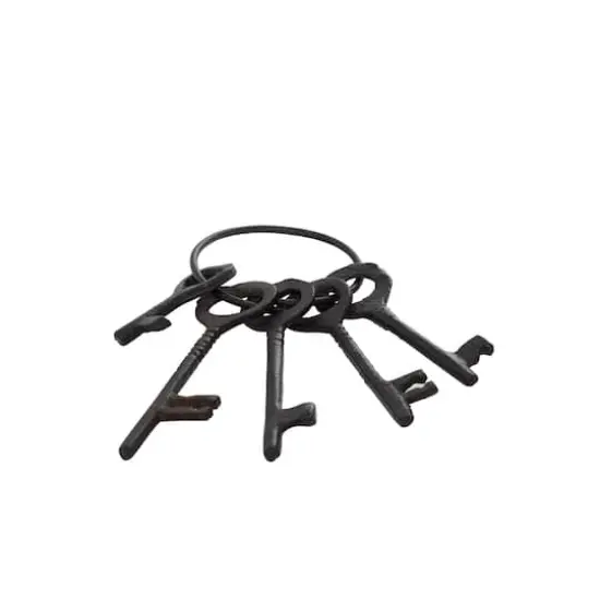 Set of 5" Black Aluminum Industrial Keys, 8" x 3" {3}