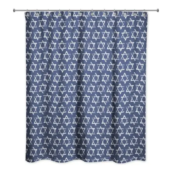 Brush Stroke Star of David Shower Curtain {1}