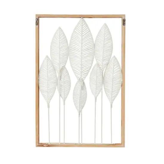 White Wood Coastal Wall Decor, 32" x 22" x 1" {5}