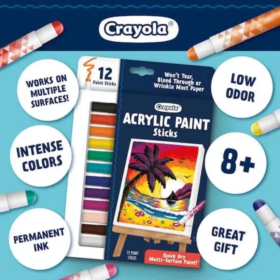 Crayola&reg; Acrylic Paint Doodle Sticks, 2 Packs of 12 {8}