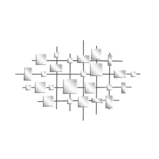 Clear Glam Abstract Metal Mirror Wall D&eacute;cor {1}