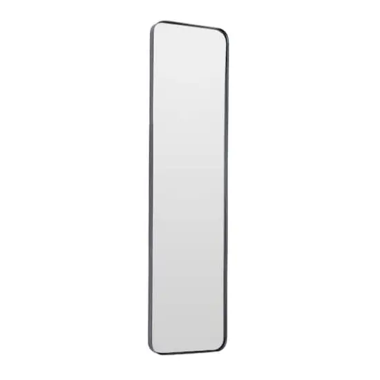 Black Iron Contemporary Wall Mirror, 48" x 12" x 2" {3}