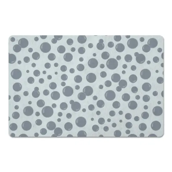 Bubbles All Over Navy Floor Mat Green {1}