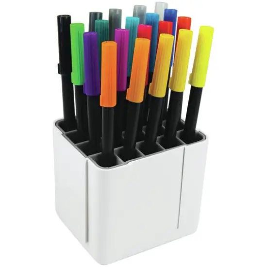Deflecto&reg; White Interlocking Marker Organizer {5}