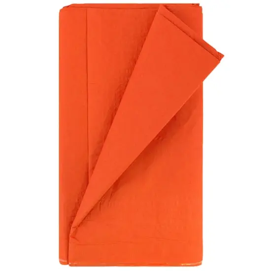 JAM Paper 108" Rectangular Plastic Lined Paper Table Cover Orange {3}