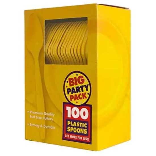JAM Paper Plastic Spoons, 100ct. Yellow {5}
