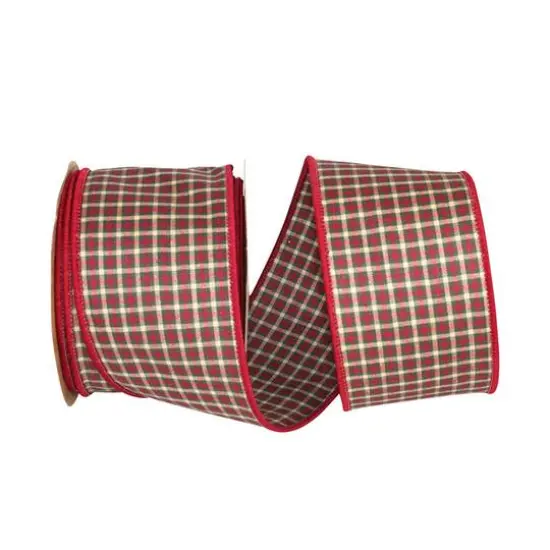 JAM Paper 2.5" x 10yd. Darwin Check Wired Ribbon {1}
