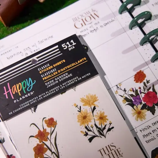 The Classic Happy Planner&reg; Dark Garden Sticker Book {11}