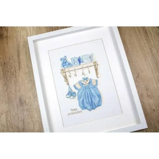 Luca-s Baby Boy Birth Counted Cross Stitch Kit {4}