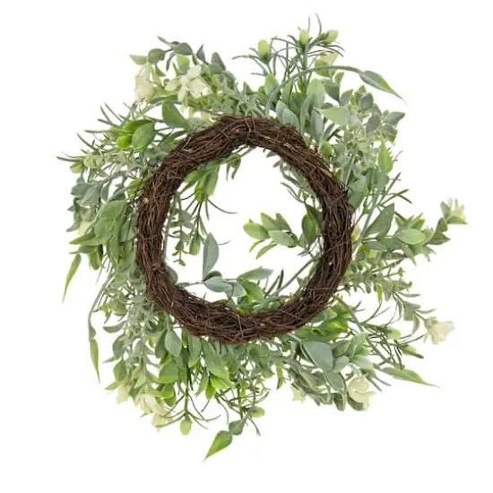 14" Spring Mixed Blossoms Table Wreath {5}