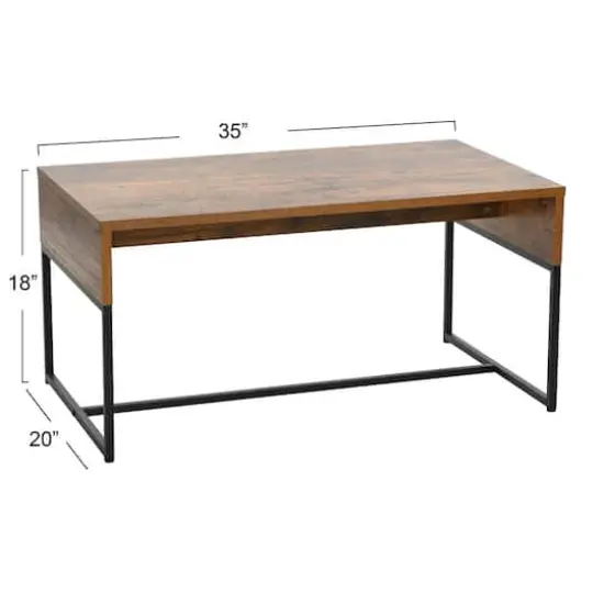 Household Essentials 59" Wrap Coffee Table Rustic Hickory {4}