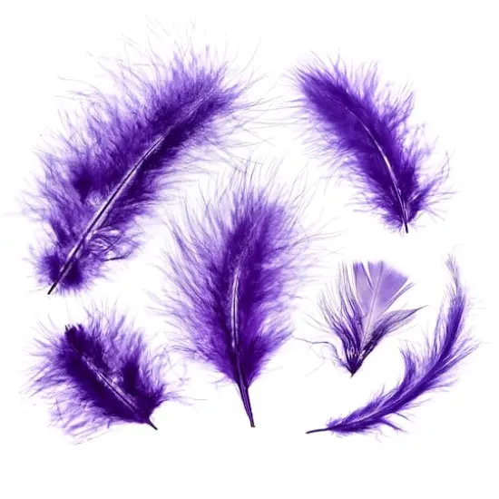 John Bead 4"-6" Marabou Feathers Purple {3}
