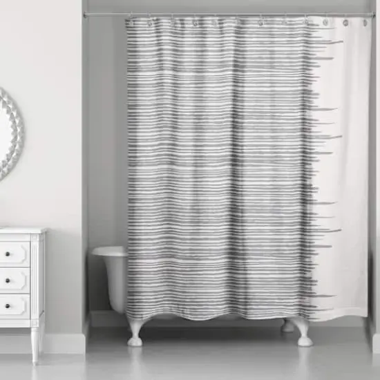 Jagged Line Shower Curtain {3}
