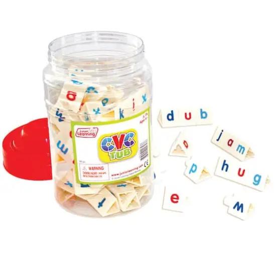 Junior Learning&reg; CVC Tri-Blocks Tub Word Building Set {1}
