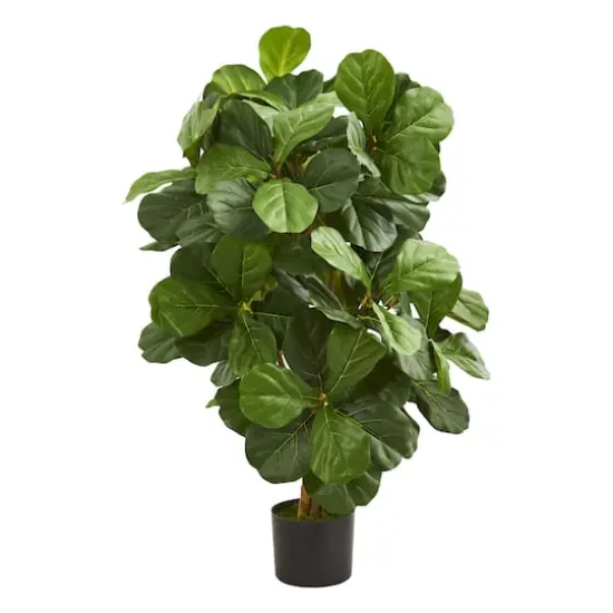 3.5ft. Potted Green Fiddle Leaf Fig Artificial Tree {1}