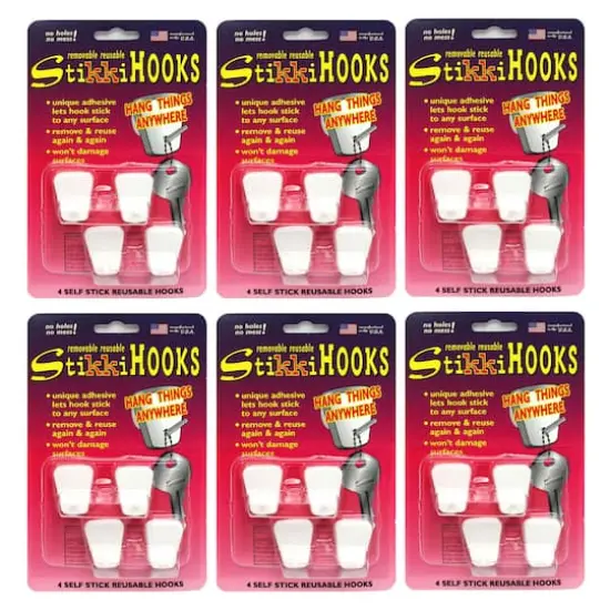 Stikkihooks&reg;, 6 Packs of 4 {1}