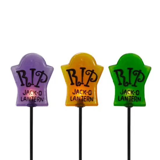 3ct. Tombstone Halloween Pathway Markers {1}