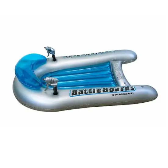 Swim Central 53" Green & Blue Water Sport Inflatable Battle Board Set with Squirt Guns {4}