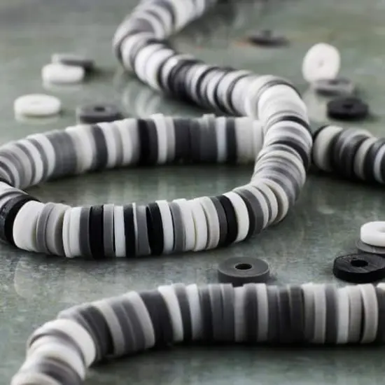 Clay Heishi Beads, 6mm by Bead Landing&trade; Black {3}