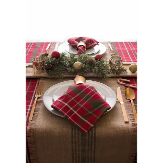 DII&reg; 52" Tartan Holly Plaid Tablecloth {3}