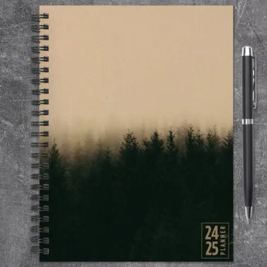 TF Publishing 2024-2025 Medium Ombre Woods Spiral Weekly Monthly Planner {8}