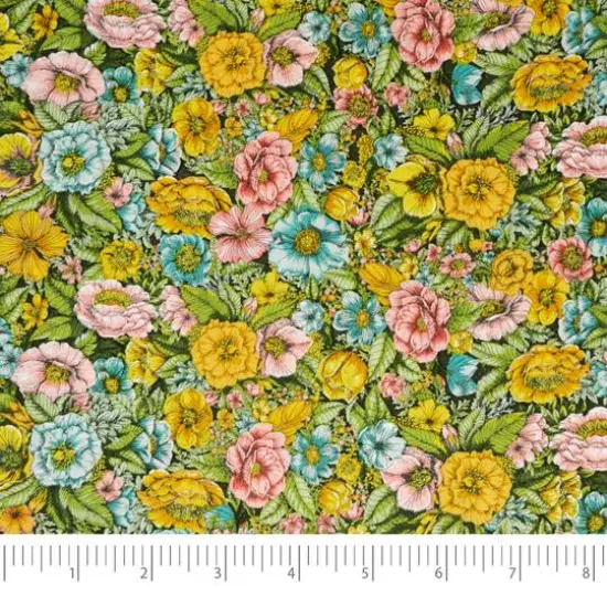 SINGER Floral Summer Cotton Fabric {1}