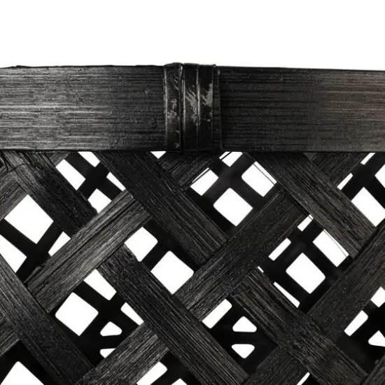 Hello Honey&reg; Black Woven Bamboo Basket Set {9}