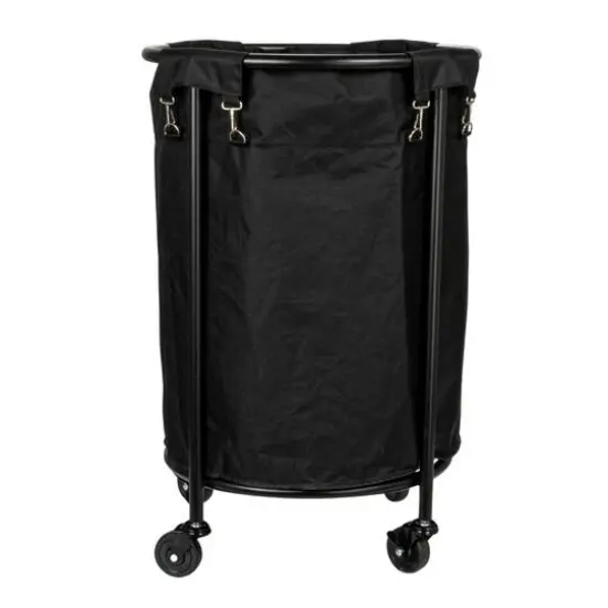Household Essentials 32" Black Round Laundry Hamper {8}