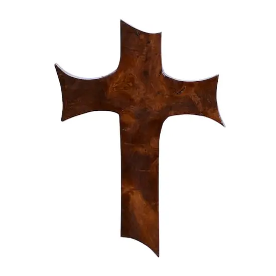 Brown Teak Wood Eclectic Style Wall Decor 14" x 10" x 1" {1}