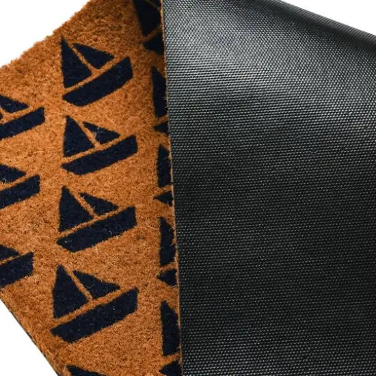 Hello Honey&reg; Nautical Sailboat Coir Doormat {7}