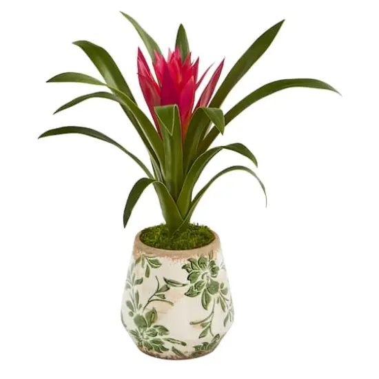 15" Pink Ginger Artificial Plant in Floral Vase {1}