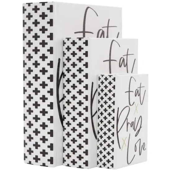 White Eat, Pray, Love Book Storage Box Set {1}