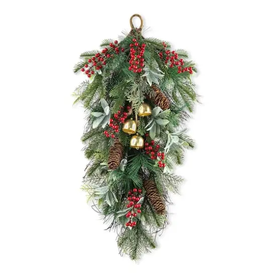 Glitzhome&reg; 26" Berry, Pinecone & Bell Teardrop {1}